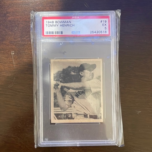 1948 Bowman Tommy Henrich PSA 5 - Picture 1 of 3
